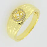 Men's Ring Settings Ring Mounting 10K Yellow Gold Round RD 6x6mm - Syzjewelry